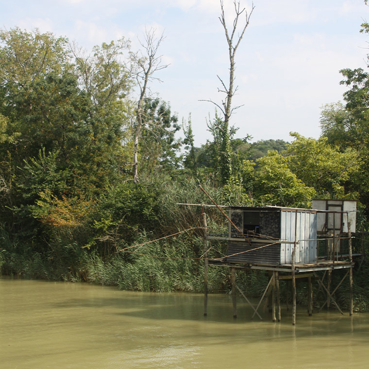 Plassac - Carrelet sur les rives du Brouillon